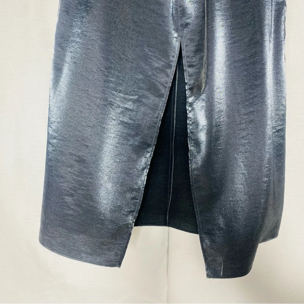 Zara Metallic Pencil Skirt Blogger Favorite Size M - Picture 8 of 14